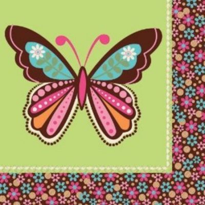 Hippie Chick Butterfly Luncheon Napkins AM519474