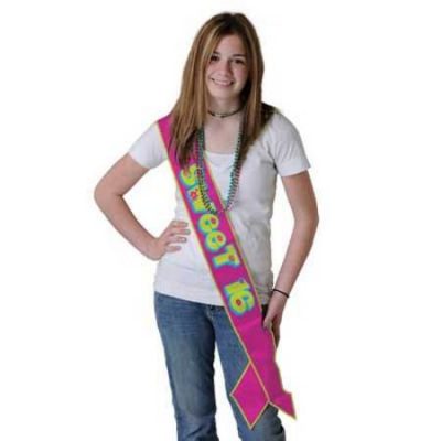 Sweet 16 Satin Sash BE60197