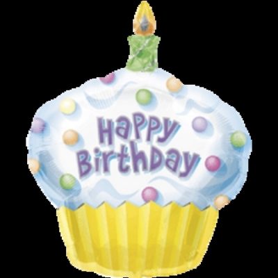 Cupcake Happy Birthday SuperShape Foil Balloon ANA10031