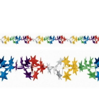 Foil Star Garland Multi-Coloured AM226100