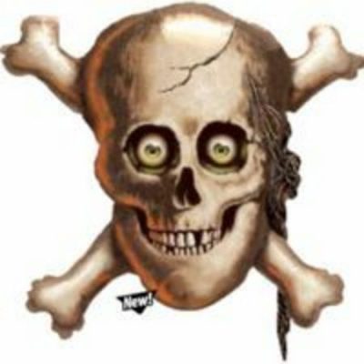 Shape Skull & Cross Bones Foil Balloon Q15182
