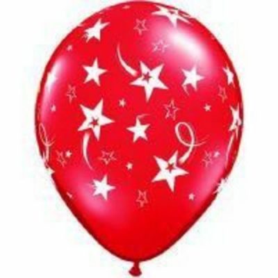 Shooting Stars & Stars Around Fantasy Assorted Latex Balloons Q87537