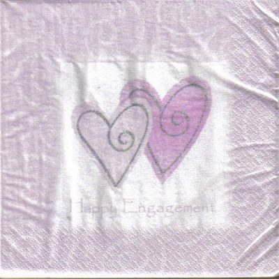 Simply Sparkling Happy Engagement Luncheon Napkins AM517055