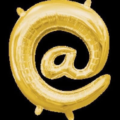 Symbol @ Gold Minishape Foil Balloon ANA33065