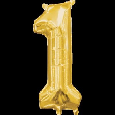 Number 1 Gold Minishape Foil Balloon ANA33077