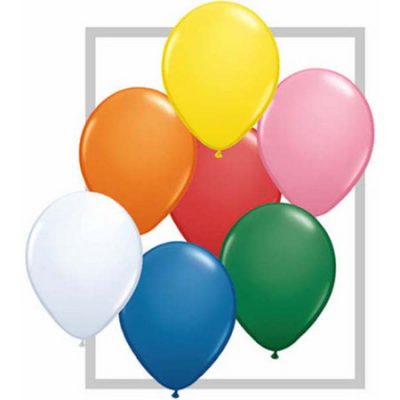 Standard Assortment with White 5 inch (12cm) Latex Balloons Q43568