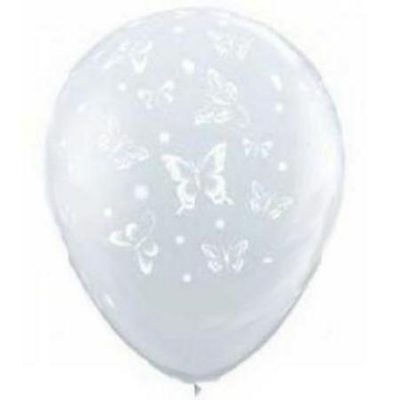 Butterflies Around Diamond Clear Latex Balloons Q37183