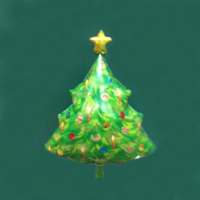 Christmas Tree Mini Shape Foil Balloon ANA07435 - F - Uninflated, Heat Sealer Required