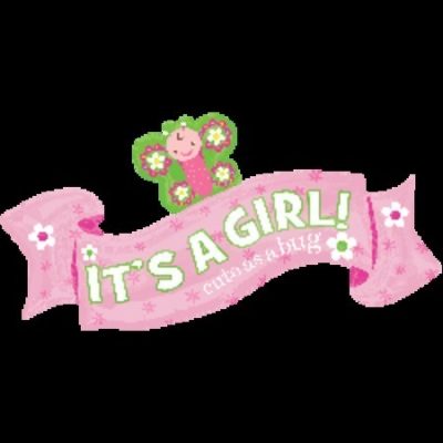 Welcome Little One Girl Butterfly Supershape Foil Balloon ANA30903