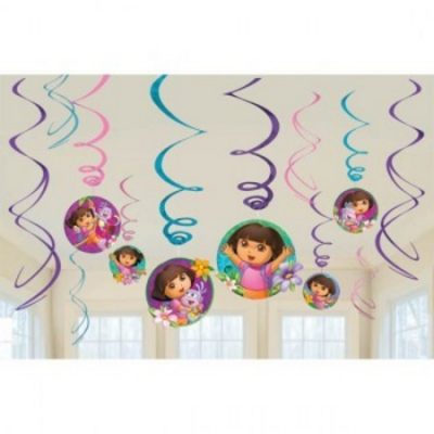 Dora The Explorer Hanging Swirl Decorations AM675512