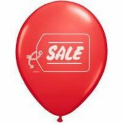 Sale Ruby Red with White Ink Latex Balloons Q18580