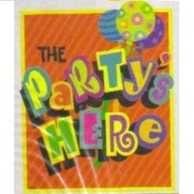 The Party's Here Hanging Banner M9081