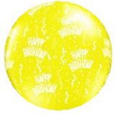 Birthday Around Citrine Yellow 3' Latex Balloon Q39536