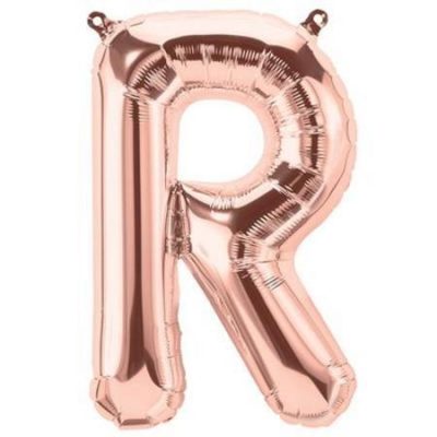 Rose Gold Letter R 16 inch (40 cm) Foil Balloon Q59738