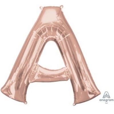 Rose Gold Letter A Supershape Foil Balloon ANA36564