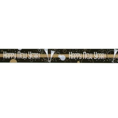 Happy New Year Champagne Glasses Banner M28152