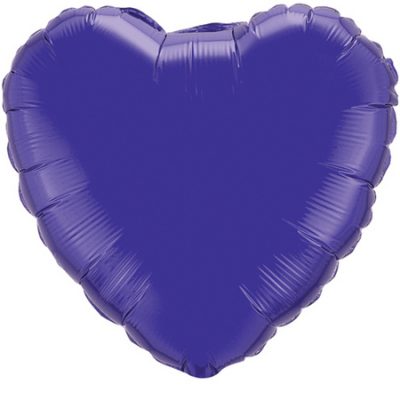 Quartz Purple Heart 9 inch (22cm) Foil Q24155 - F - Uninflated, Heat Sealer Required