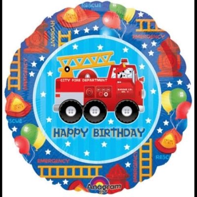 Fire Engine Fun Birthday Foil Balloon ANA119866