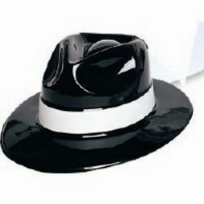 Gangster Hat Black Plastic M95011