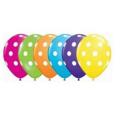 Big Polka Dots Tropical Assortment Latex Balloons Q85066
