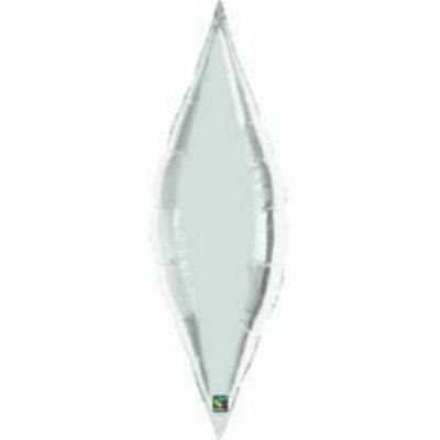 Shape Decor Taper Metallic Silver 38 inch (95cm) Foil Balloon Q16336