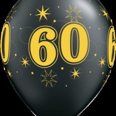60 Sparkle Around Pearl Black Latex Balloons Q48706