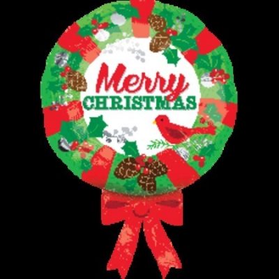 Christmas Wreath Supershape Foil Balloon ANA31428