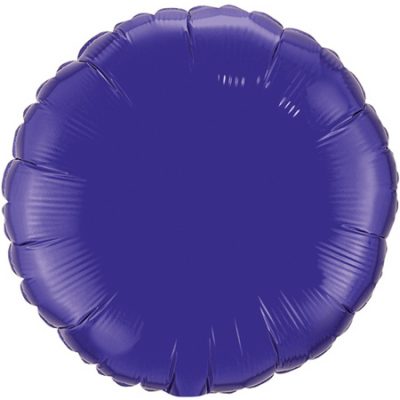 Quartz Purple 4 inch (10cm) Round Foil Q22838 (Pk.10) - F - Uninflated, Heat Sealer Required