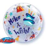 Birthday Make A Wish Single Bubble Balloon Q23605