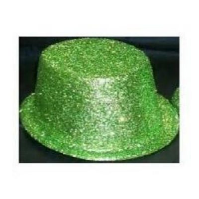 Top Hat Lime Green Glitter MFGH-1-LGT
