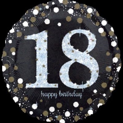 Sparkling Birthday 18 Holographic Foil Balloon ANA33239