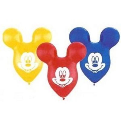 Mickey Head with Ears Special Assortment Latex Balloons Q73592