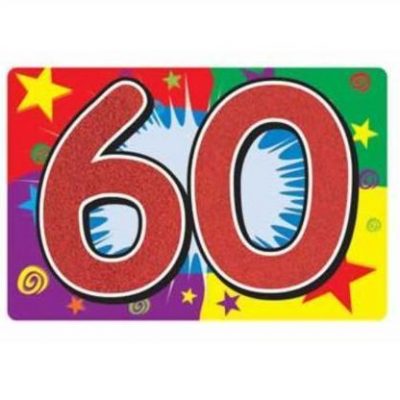 Glittered '60' Sign BE57503-60