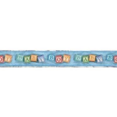 Baby Boy Blocks Foil Banner M21719
