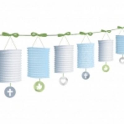 Sweet Christening Blue Lantern Garland AM229423