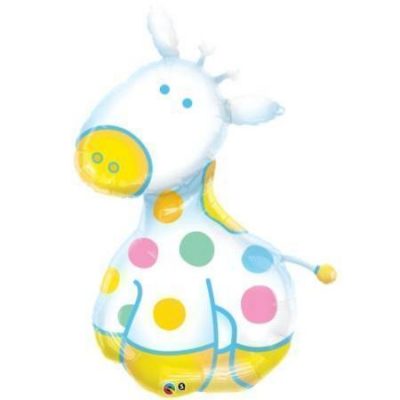 Soft Giraffe Minishape Foil Balloon Q32932 - F - Uninflated, Heat Sealer Required