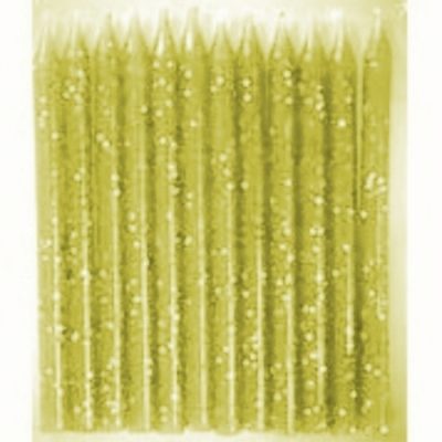 Glitter Candles Yellow AM157516