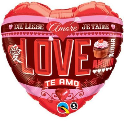 Love In Many Languages Foil Balloon Q40120