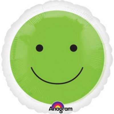 Lime Smiley Face Balloon ANA18115