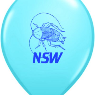 NSW Cockroach Pale Blue Latex Balloons Q18578