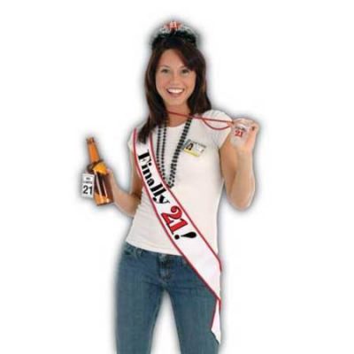 Finally 21 Satin Sash BE60198