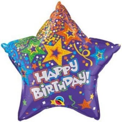 Birthday Star Purple Foil Balloon Q35729