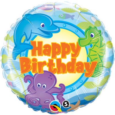 Birthday Fun Sea Creatures Foil Balloon Q29604