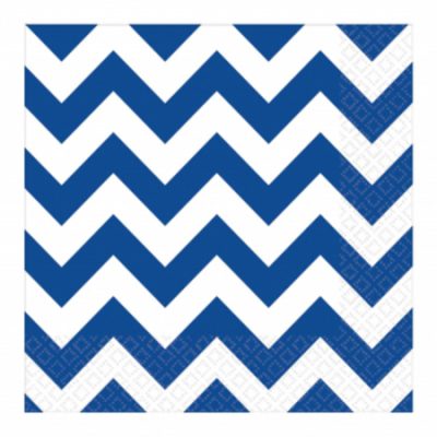 Bright Royal Blue Chevron Luncheon Napkins AM511492.105