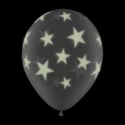 Glow Stars Around Diamond Clear Latex Balloons Q73994