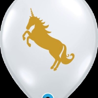 Unicorn Diamond Clear Latex Balloons Q57435
