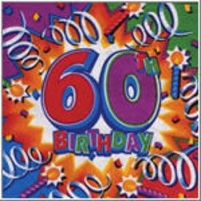 Birthday Explosion 60 Luncheon Napkin AM51099