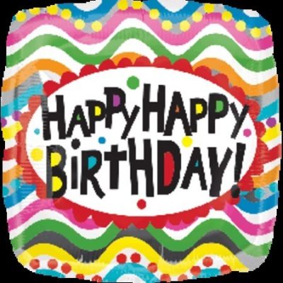 Birthday Squiggles Foil Balloon ANA30735