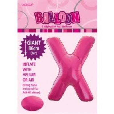 Pink Letter X Alphabet Foil Balloon M43153