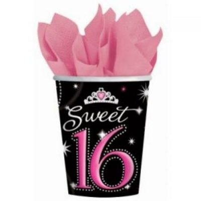 Sweet 16 Sparkle Paper Cups AM589874